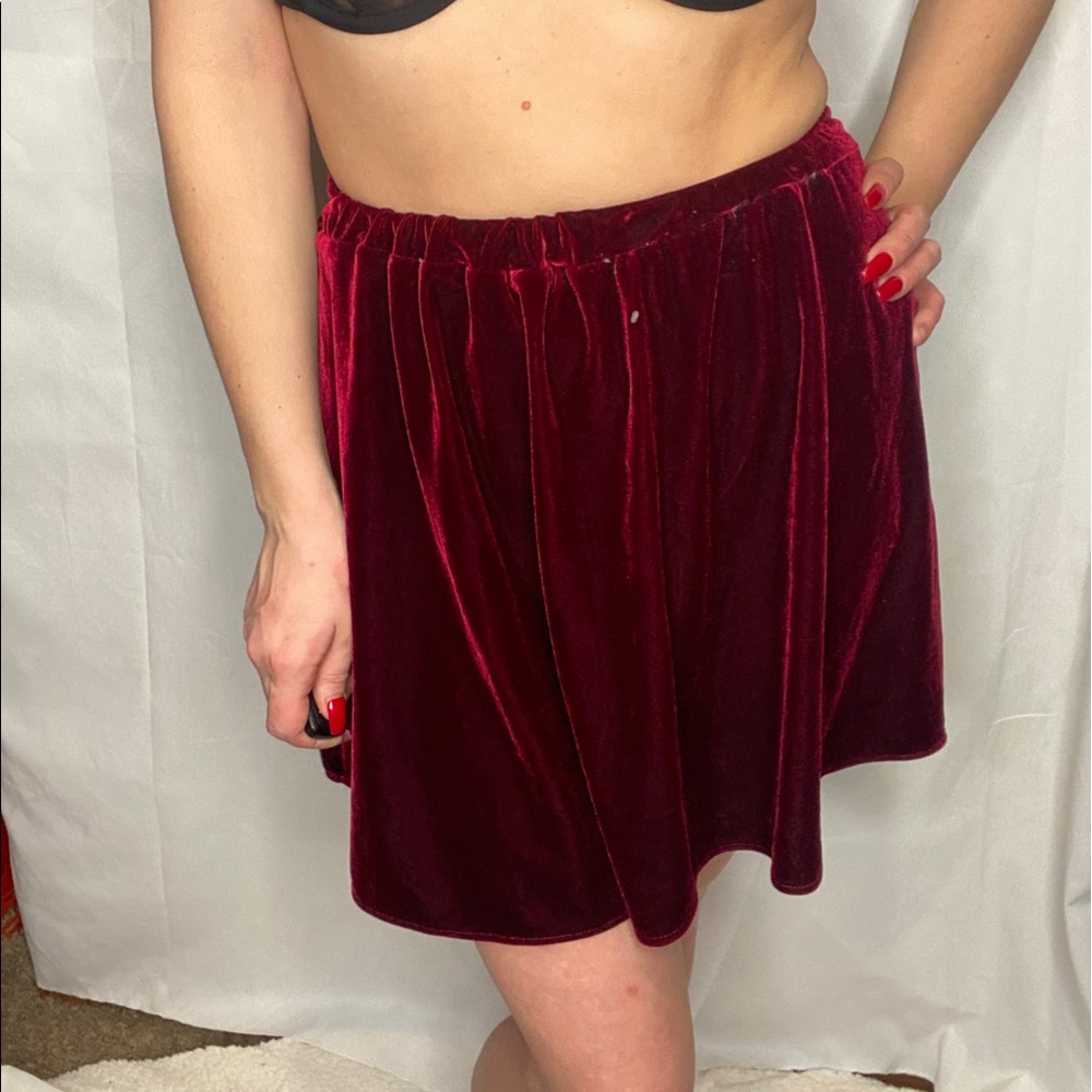 Red Velvet American Apparel Skirt